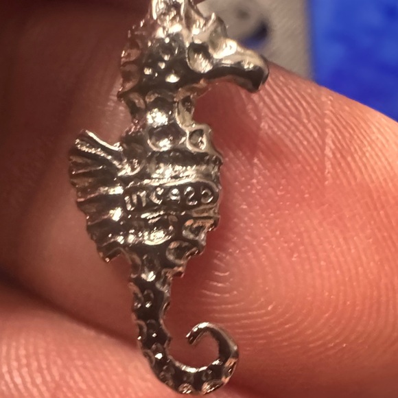 Sterling Silver Seahorse Earrings - Picture 3 of 4